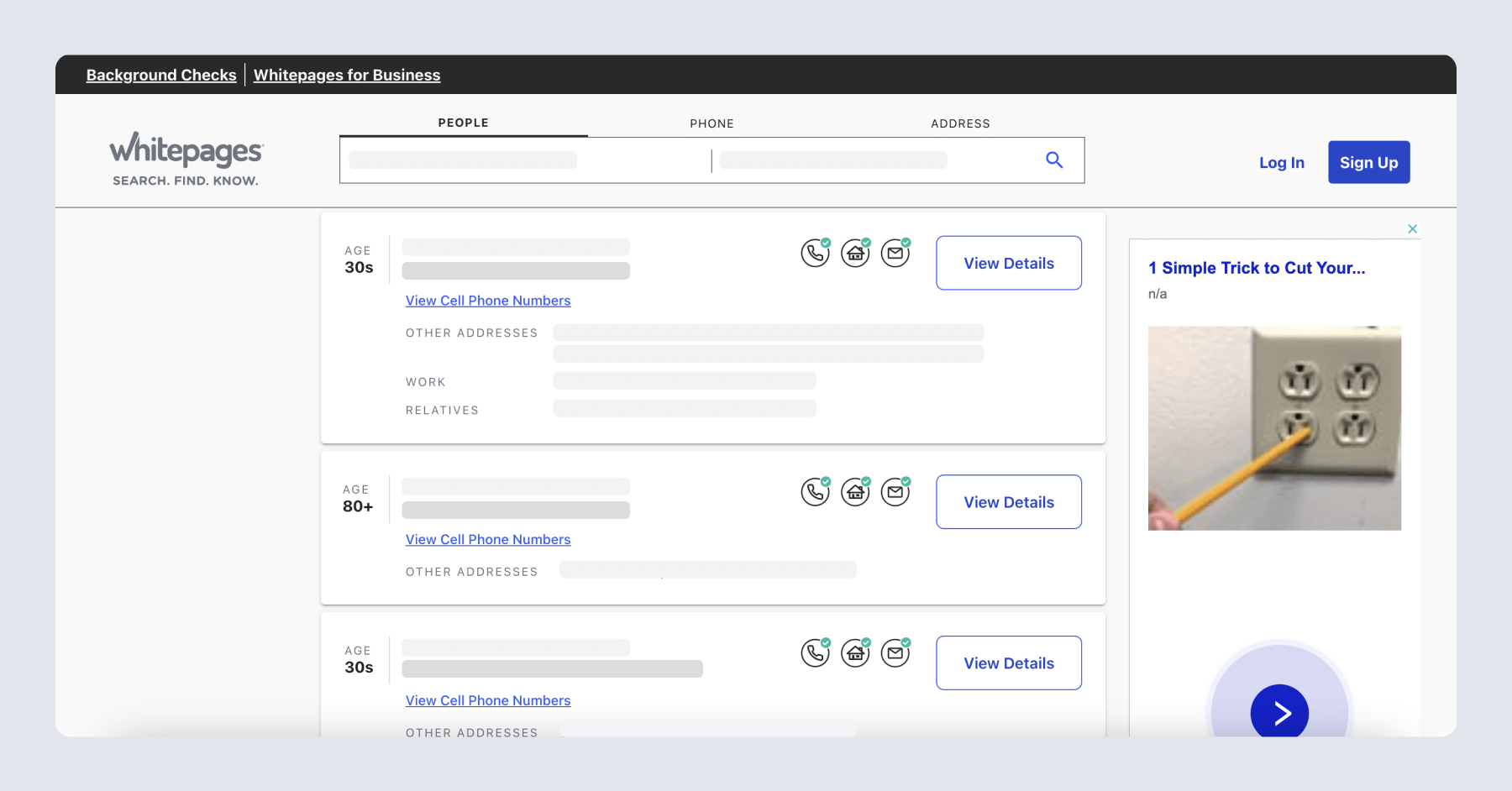 Whitepages Opt Out TBE 1