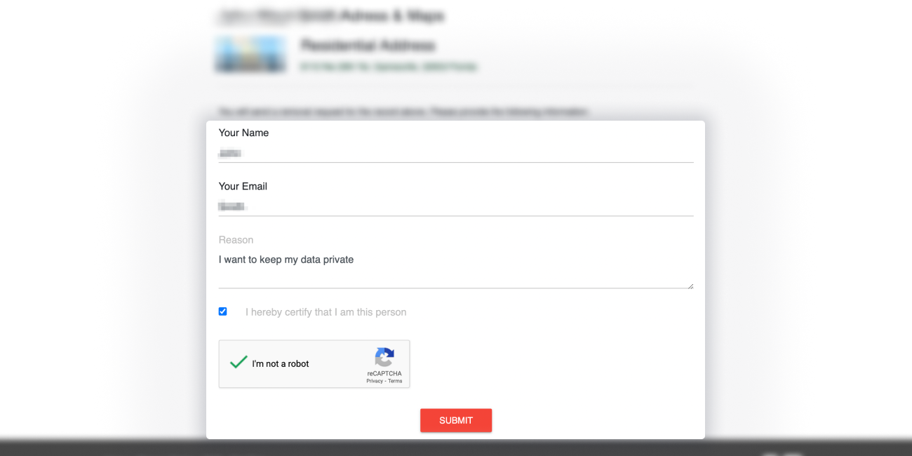 Opt out of Florida Resident Directory step 5